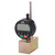 Gilson Company Digital Flow Meter (1in x 0.0001in), handheld digital flow measurement device with LCD display and control buttons mounted on a metallic base.