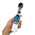 Sper Scientific Wet Bulb Globe Heat Stress Meter, NIST Certified, being held in hand with digital display showing temperature reading of 28.8°C.