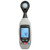 Sper Scientific Bluetooth Light Meter, handheld digital light meter with LCD display measuring light intensity in Lux, featuring control buttons including range, hold, and Bluetooth connectivity