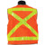  SECO 8069-42-FOR 8069 Series Class 2 Safety Vest with Mesh Back,Small, Fluorescent Orange 