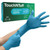 HMA Lab Supply TNT Blue Nitrile Disposable Gloves, X-Large, 100 Pair Box, showing a person wearing a blue nitrile glove on their hand with the box of gloves in the background.