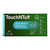 HMA Lab Supply TNT Blue Nitrile Disposable Gloves, X-Large (100 Pair/Box), blue gloves shown inside green packaging highlighting product features.