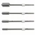 Gilson Company TR Series Viscosity Spindles Set for Rotational Viscometer, stainless steel spindles with white adjustment rings.