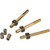 James Instruments Gold Windsor Probe Kit, gold-colored probes with black clamps and metal tips with green inserts, used for testing and diagnosis in automotive applications.