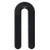  Glazelock GLZ10-S Non-Interlocking Plastic Horseshoe Shim, Black, Solid, 1-1/2" x 3-1/2" x 1/4" (Case of 500) 