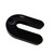  Glazelock SP13 Plastic Flat Horseshoe Shims, Black, Solid, 1-1/2" x 2" x 1/4" (40) 25 Packs 