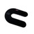  Glazelock Econo18 Non-Interlocking Plastic Horseshoe Shim, Black, 2-5/16" x 3" x 1/4" (Case of 100) 