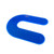  Glazelock SP15-IN Plastic Flat Horseshoe Shims, Blue, Solid, 1-1/2" x 2" x 1/16" (Pack of 40) 