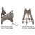 Dayton Pez-Aztec E-Z Chair Rebar Supports, 5-1/2in (Case of 100)