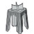 Dayton Superior PTC Aztec Tower Chair, 3-1/2in (Case of 100)