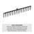  Structron 42390, Level Head Rake, 16 Tine 16" Head, 64" Yellow Fiberglass Handle (min qty 4 each) 