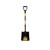  Structron 49563, 14 Gauge #2 Square Point, Front Turn Step Shovel, 29" Yellow Fiberglass Handle, D-Grip (min qty 4 each) 
