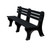 Vestil BEN-PECB-72-BKBK 72" Economy Bench Black Seat