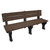 Vestil BEN-PTDB-72-BKBN 72" Traditional Bench Brown Seat