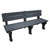 Vestil BEN-PTDB-72-BKCH 72 Traditional Bench Charcoal Seat