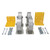  Vestil H-CK4-SC6-2 Semi Stl Caster Kit 6x2 4800lb Cap 