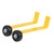  Vestil VDKR-BB-W Rail Barricade Base w/Wheels Yellow 