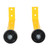 Vestil VDKR-BB-W Rail Barricade Base w/Wheels Yellow 