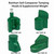 Rainhart 4.5lb Weight for Tamping Heads on Modified Proctor Soil Tests, includes green tamping heads for soil compaction testing.