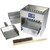 Humboldt Mfg. Humboldt H-3980, Riffle Sample Splitter with Hopper, 12 Cutes, 0.5in Chutes, for 0.33in Material 