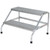 Vestil SSA-2W Aluminum 2 Step Wide Stand Silver 
