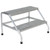  Vestil SSA-2W Aluminum 2 Step Wide Stand Silver 