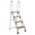 Vestil Folding 4 Step Ladder W/Wheels Ss 