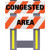 Folding Safety Barricade, "Congested Area" Orange