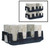 Deslauriers Concrete Cylinder Transport Rack for Test Molds, 4x8in, black plastic frame holding four concrete test cylinders for easy transportation and storage.