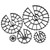Paragon 3in Rebar Locking Spacer Wheel, set of five black plastic rebar spacers for #4 to #6 bars, used in concrete reinforcement to maintain proper spacing and alignment.