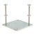 Gilson Company Limerock Bearing Ratio (LBR) Compaction Mold Base, metal mold base with two adjustable threaded rods with wing nuts for compaction testing setup.