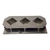 Gilson Company Stainless Steel Cube Mold, 2in x 2in, laboratory mold with three square cavities for sample preparation and testing.