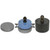 Gilson Company 3 x 3 x 6in Grout Prism Test Set for Automatic/Basic Series, a set of testing molds for grout prism analysis, including three molds in gray, blue, and black colors for construction material testing.