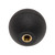 Gilson Company Pull Handle Knob for Gilson Rotary Sifters, black textured handle with brass threaded insert for secure attachment.