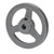 Gilson Company Drive Pulley for Gilson Rotary Sifters, metallic gray, industrial drive pulley with three spokes and central mounting hole.