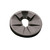 Fritsch Fixed Grinding Disk, Manganese Steel (200mm), a circular grinding tool with multiple angled grinding segments for industrial metalworking.