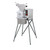 Fritsch Support Stand for Cutting and Beater Mills, a metallic support stand designed for laboratory mills with adjustable components and sturdy legs for stability.