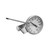 Gilson Company Dial Lab Thermometer, temperature range from -10°C to 110°C with metal probe and stainless steel case.