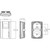 Tongdy Wall Mount CO Monitor with LCD, technical drawing showing front, side, and back views with dimensions in millimeters.