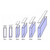 Sper Scientific Glass Cuvettes with Lid, 7.5x12.5x45mm, 1.7ml Volume, 4 Pieces, laboratory glass cuvettes with clear lids for scientific measurements, suitable for spectrophotometry.