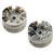 Pyromation Transmitter, 3 Wire RTD, 4-20mA, 0-400°F temperature sensor with white circular housing and multiple terminal connections.