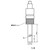 Sper Scientific Industrial Conductivity Electrode, with 0.6 MPa compressive strength, detailed technical drawing showing dimensions and thread specifications.