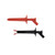 Sanwa Alligator Safety Clip Adapter for Test Leads, red and black insulated clip adapters for electrical testing and measurement.