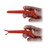Sanwa Alligator Safety Clip Adapter for Test Leads, red safety clip connecting test leads with alligator clips.