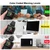 Mestek Electromagnetic Radiation Tester, handheld device displaying radiation levels with color-coded warning levels in various environments.