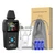 Mestek Electromagnetic Radiation Tester, handheld device with digital display and buttons, along with batteries, a screwdriver, a gray drawstring pouch, user manual, and packaging box.