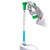 Oxford Lab Products AccuHelp Pipette Controller, Blue, handheld pipette controller with a green trigger used for precise liquid handling in laboratories.
