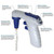 Oxford Lab Products AccuHelp Pipette Controller, Green, with detailed features and descriptions, including autoclaveable design, hydrophobic filter, flexibility with pipettes, ridged battery cover, lithium battery, two dispensing modes, and motor speed selection.