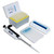 Oxford Lab Products Accupet Evo Single Channel Pipette, 2 to 20 Microliters, with pipette tips and sterilization containers for laboratory use.