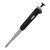 Oxford Lab Products Accupet Evo Single Channel Pipette, 100 to 1000 Microliters, black and gray laboratory pipette with adjustable volume control and ergonomic design.